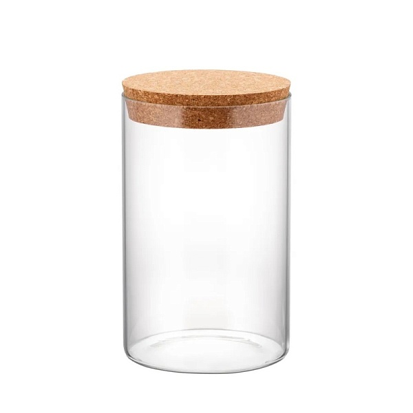 TECO банка д/сыпучих продуктов с пробковой крышкой стекло 1000мл TC-J1000-03