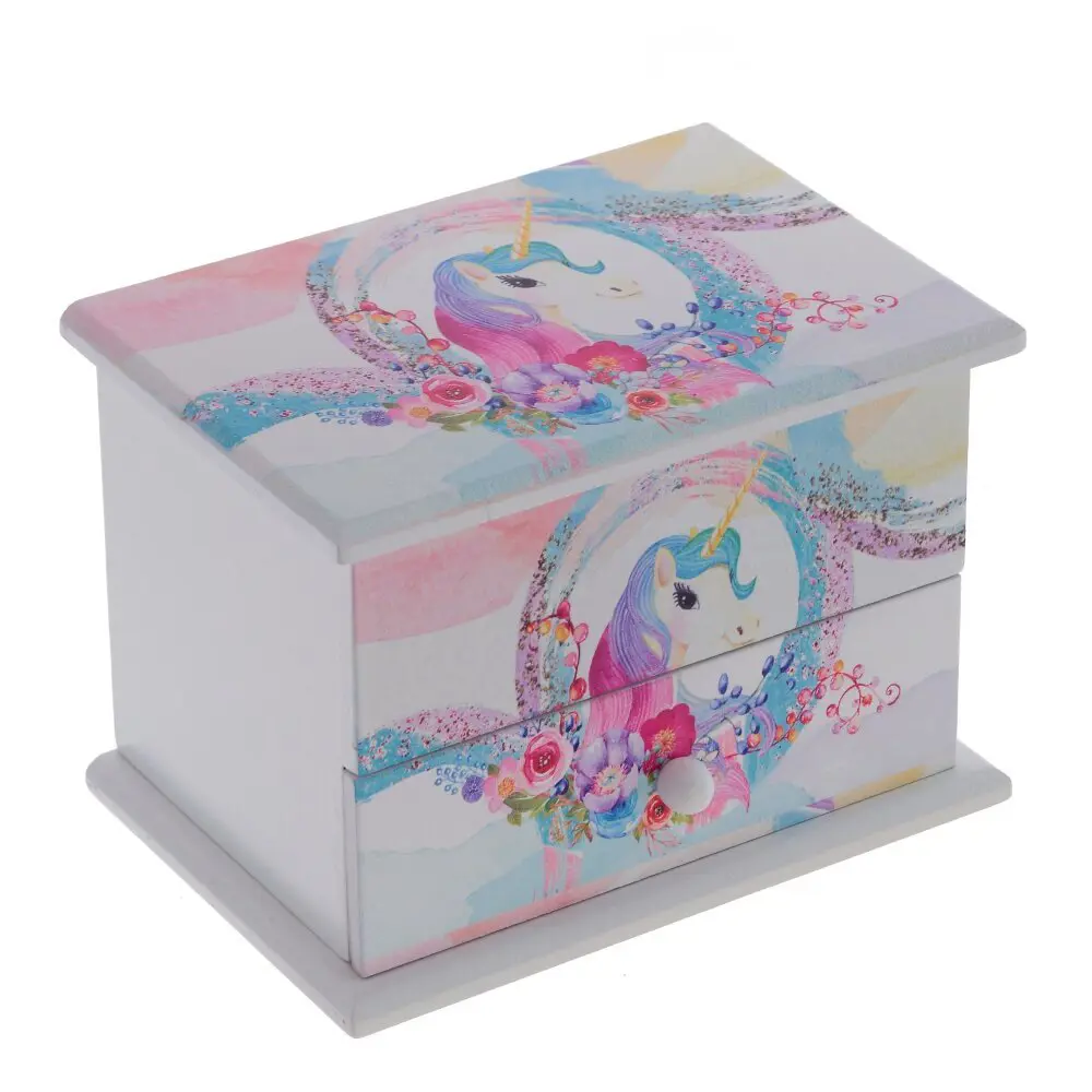 Шкатулка д/украшений музыкальная голубой 13*9,5*9,5см 800445