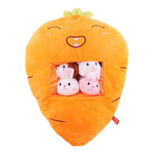 Мягкая игрушка Морковка с мини-игрушками внутри 40*60см ED241023025