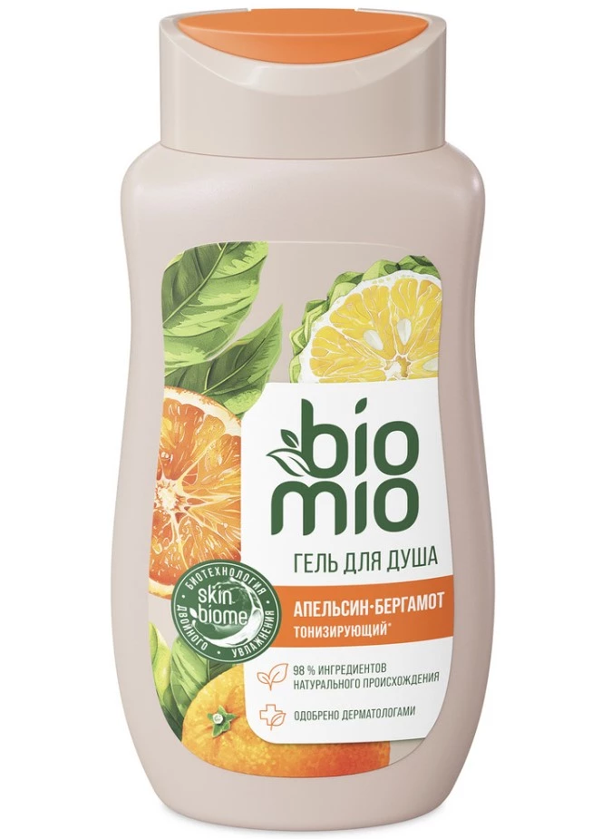 BIO MIO гель д/душа апельсин и бергамот 250мл