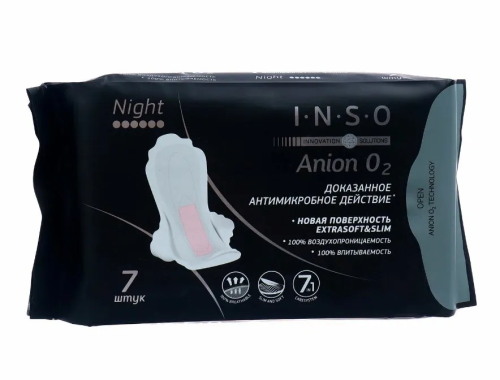 INSO Anion O2 прокладки ночные 7шт