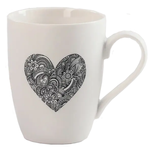 Кружка дизайн сердце 350мл 3519338