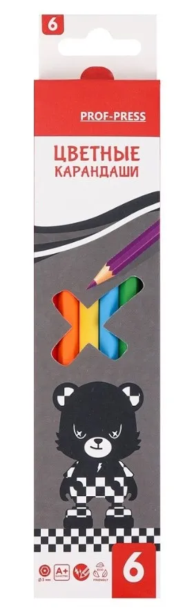 Карандаши цветные be bear 6цв КЦ-9298