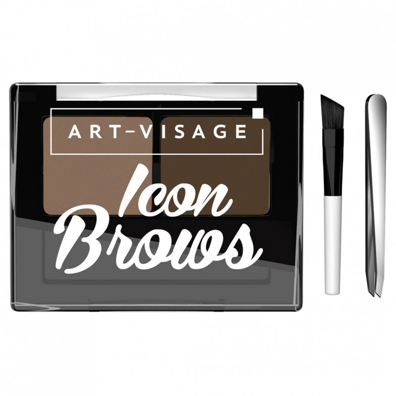 ART-VISAGE тени д/бровей двойные монохромные icon brows т.101