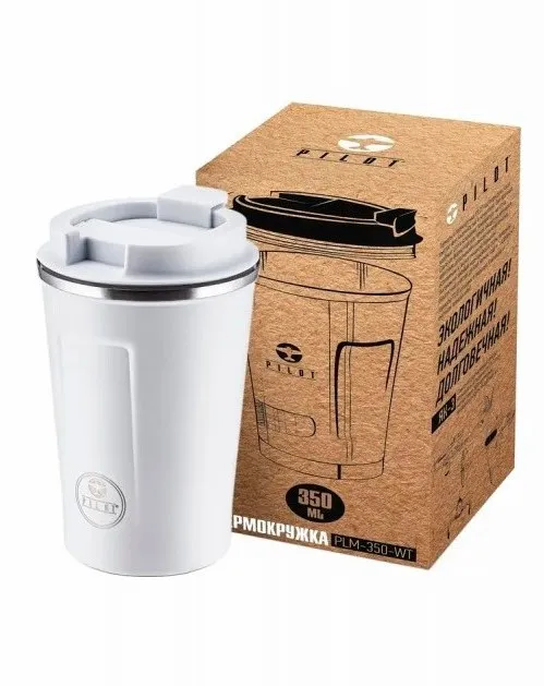 PILOT термокружка цв.белый 350мл PLM-350-WT