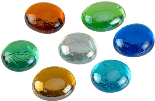 Камни декоративные стекло солнышко 250г 650620