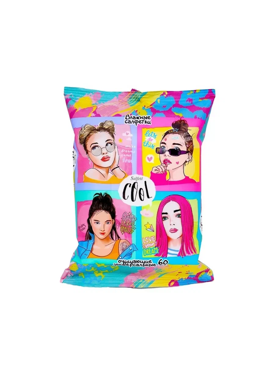 SALFETI салфетки влажные cool gm универсальные 60шт
