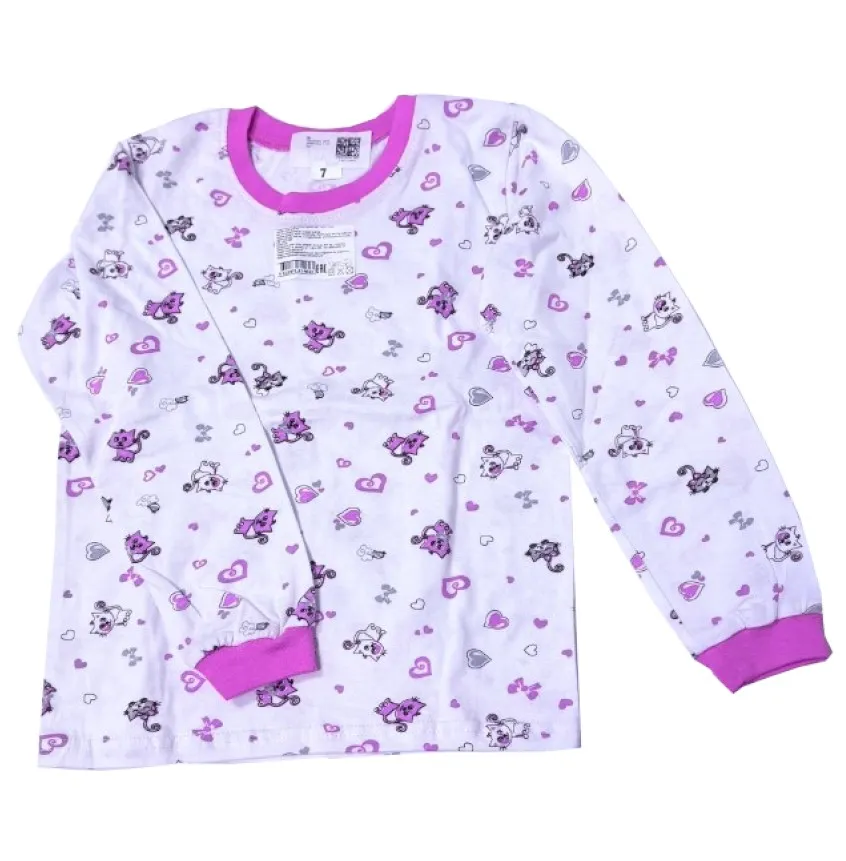 WHITE COTTON пижама д/девочек фуфайка, трико р.7/122