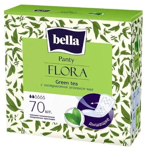 BELLA Panty flora прокладки ежедневные с экстрактом зеленого чая 70шт
