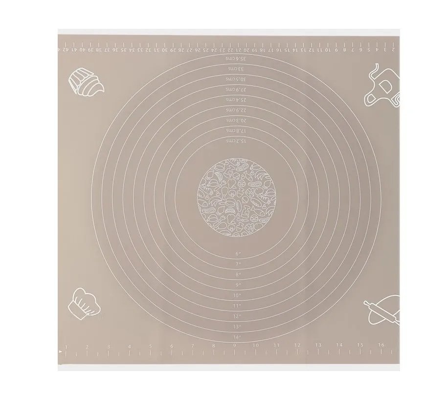 Коврик д/выпечки силиконовый капучино бежевый 50*40см 9814001