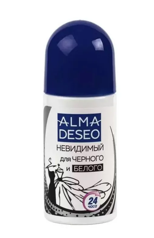 ALMADESEO антиперспирант-шарик невидимый д/черного и белого 24ч 50мл