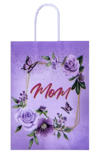 Пакет подарочный бумажный Маме 21*15*8см EL231106357