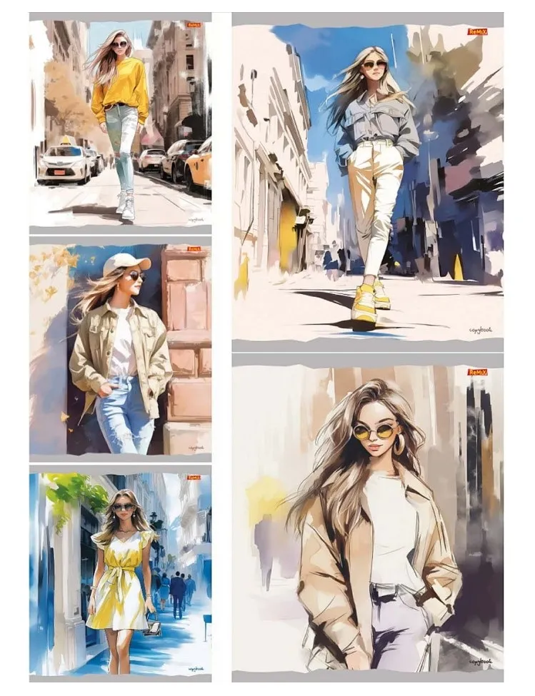 Тетрадь 48л клетка городской стиль-1 Т48-4857