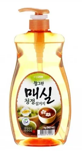 CJ LION средство д/мытья посуды chamgreen японский абрикос дозатор 960мл