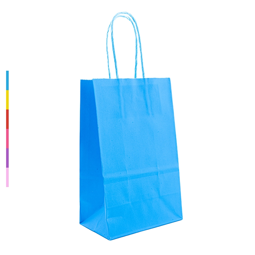 Пакет подарочный бумажный однотон.бум.ручки цветные 13*21*8см EL231106263