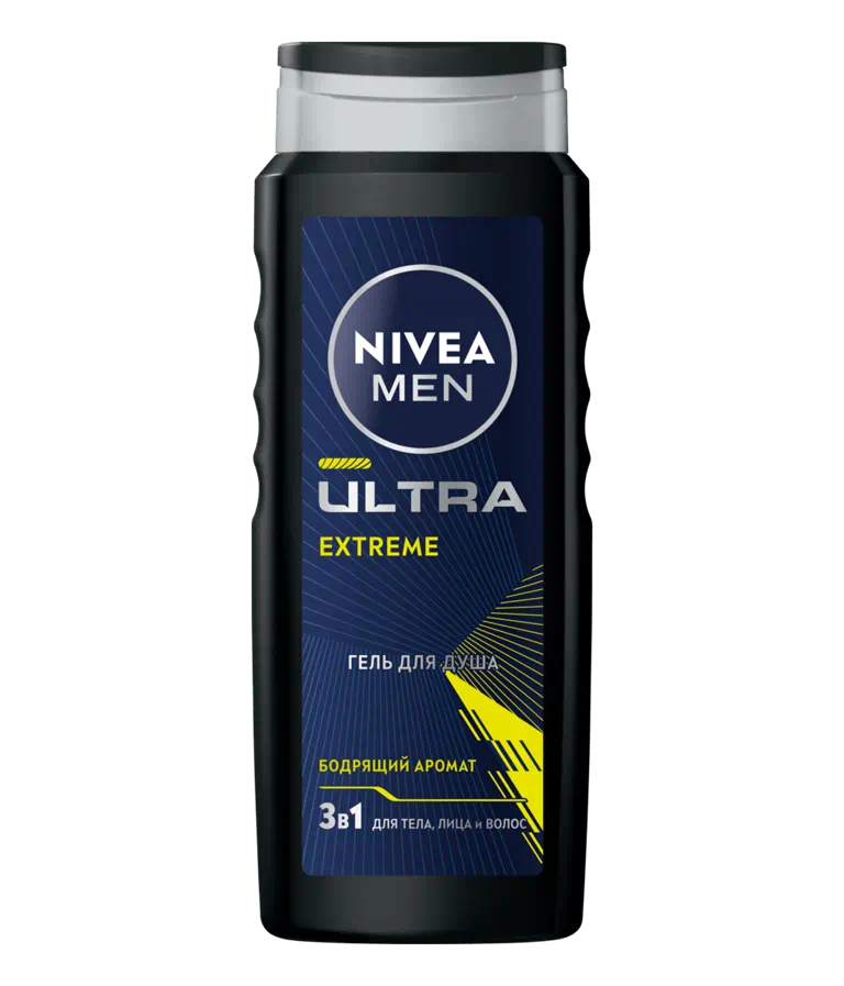 NIVEA MEN гель д/душа ultra extreme 3в1 500мл