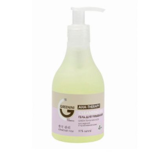 GREENINI гель д/умывания green tea&aha acid aha-therapy 235мл