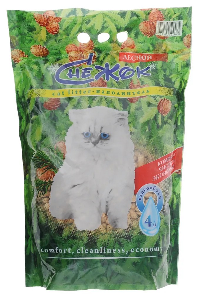 СНЕЖОК наполнитель д/туалета лесной 4л
