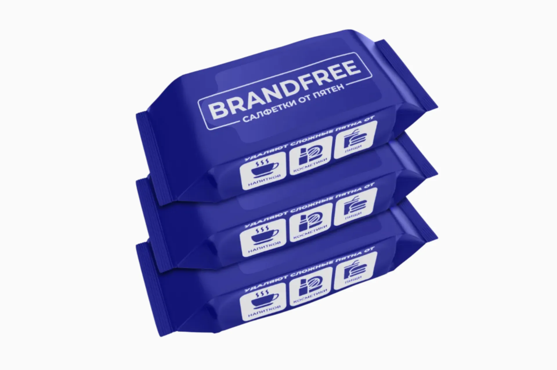 BRANDFREE салфетки влажные д/удаления пятен 8шт