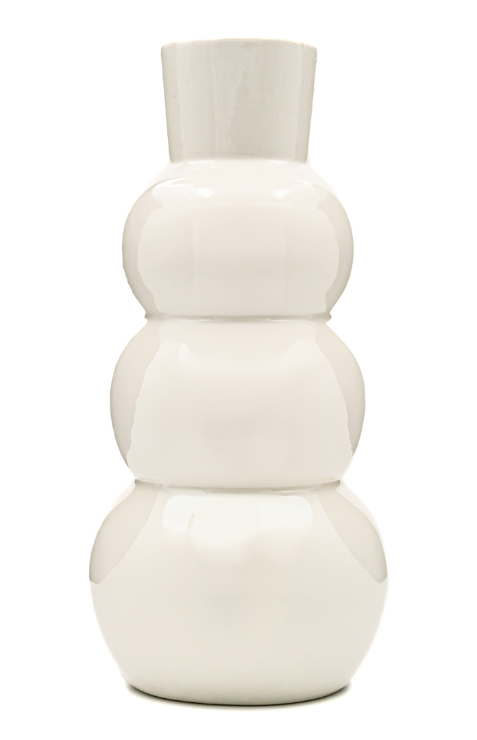 Ваза керамика 21,5см цв.белый глянцевая EL231107875