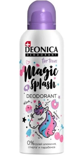DEONICA FOR TEENS антиперспирант magic splash 125мл спрей