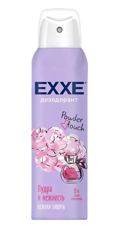 EXXE антиперспирант жен. пудра и нежность powder touch 150мл спрей