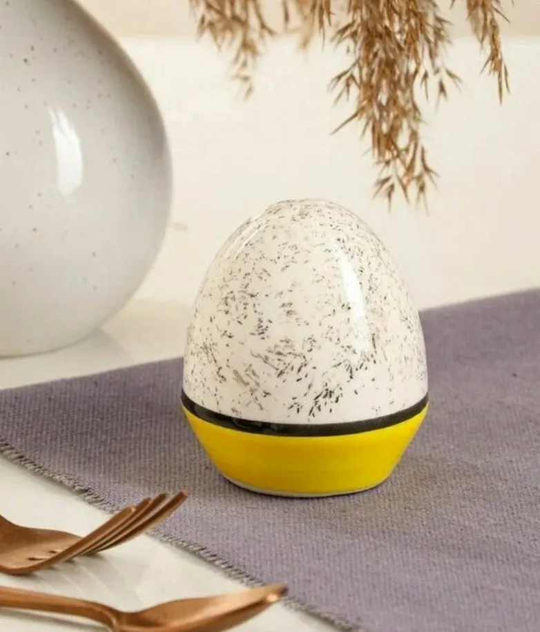 Солонка дизайн крошка керамика цв.желтый 100мл 9240965