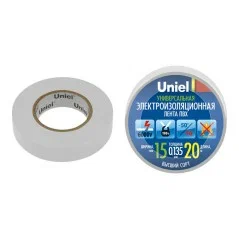 UNIEL лента изоляционная цв.белый 20м UIT-135P 20/15/01 WHT