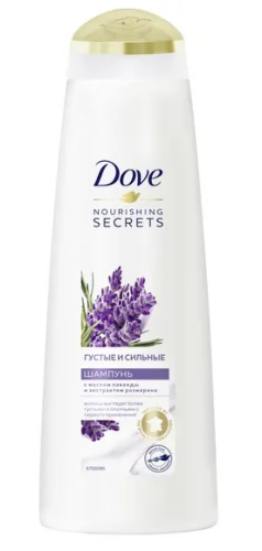 DOVE шампунь д/волос густые и сильные лаванда&розмарин 380мл                                       