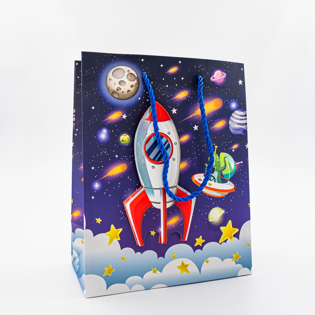 Пакет подарочный 30*41.5*12см Космос арт.ED0346