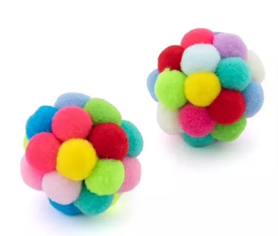 NUNBELL набор игрушек-погремушек д/кошек мячик 2шт 10922-8448