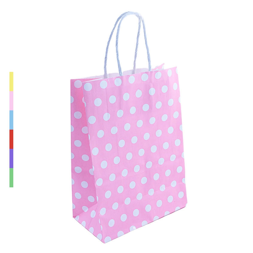 Пакет подарочный горох 21*15*8см EL231106287