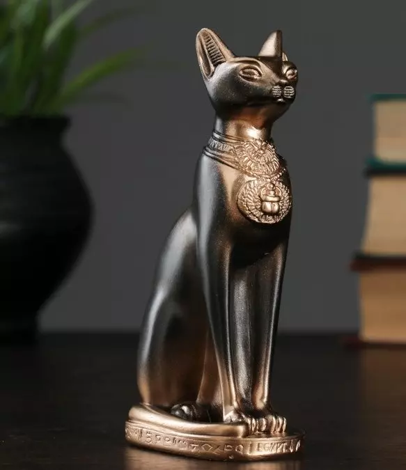 Фигура кошка египетская бронза 7*14*5см 1279303