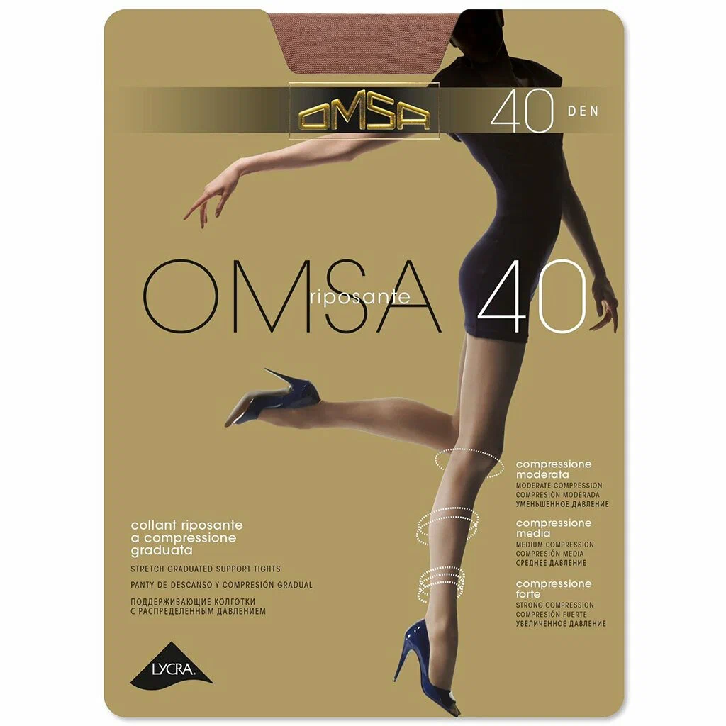 OMSA колготки женские attiva 40 nero р.4