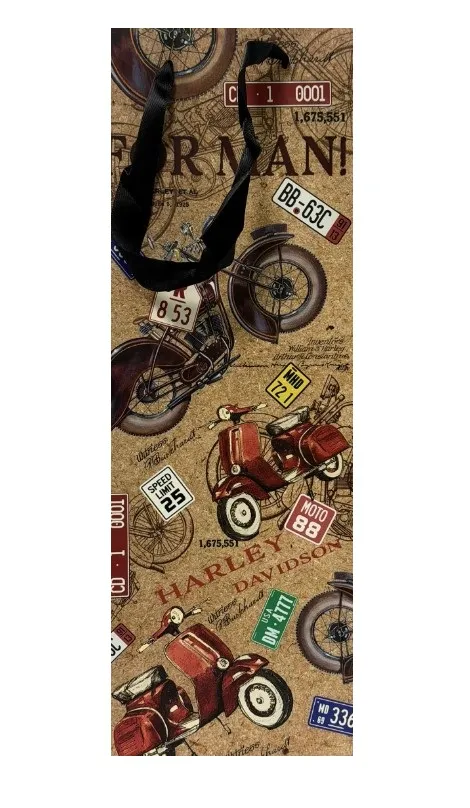 Пакет д/бутылки 12*36*9см Мото EJ25251