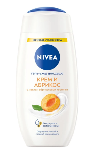 NIVEA гель-уход д/душа абрикос 250мл 80745
