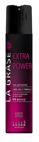 LA GRASE лак д/волос extra power 75мл