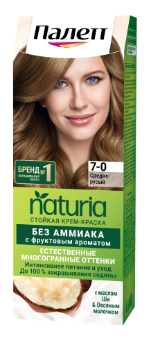 ПАЛЕТТ Naturia крем-краска т.7-0 средне-русый