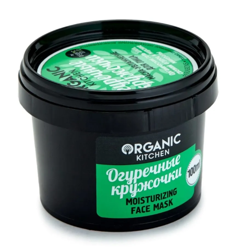 ORGANIC KITCHEN маска-увлажнение д/лица огуречные кружочки 100мл 4509