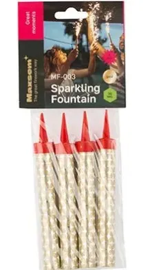 ВЕСЕЛАЯ ЗАТЕЯ свеча-фонтан д/торта 10см 4шт 1502-5199