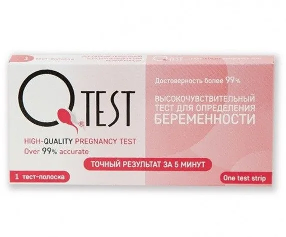 QTEST тест д/определения беременности №1/3