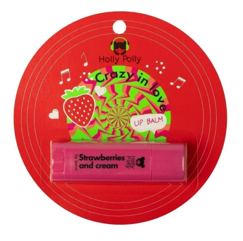HOLLI POLLY бальзам д/губ crazy in love клубника со сливками 4,8г