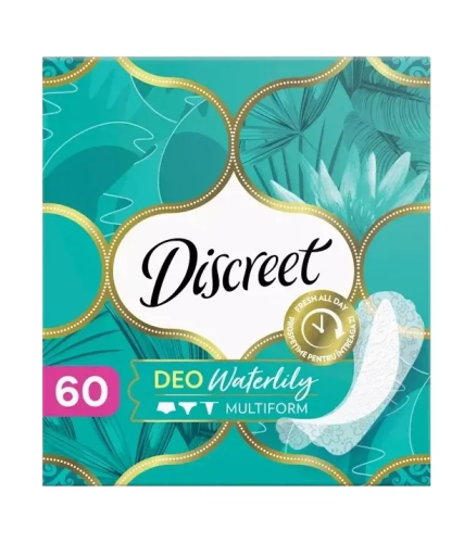 DISCREET прокладки ежедневные deo water lily trio 60шт