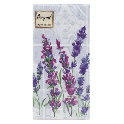 BOUQUET Original салфетки верт столовые скатерть с лавандой 2сл. 33*33см 20шт