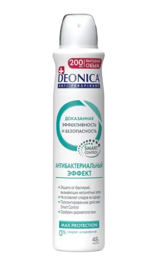DEONICA антиперспирант жен. антибактериальный 200мл спрей