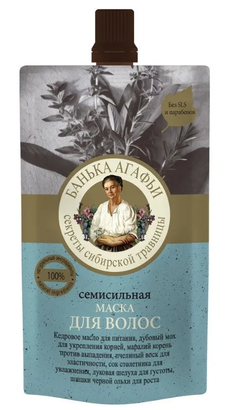 БАНЬКА АГАФЬИ маска д/волос семисильная 100мл 1855