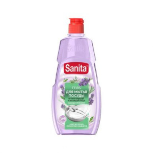 SANITA гель д/мытья посуды от засохшей пищи и жира лаванда и розмарин 450мл (10)