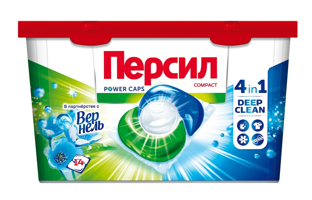 ПЕРСИЛ капсулы д/стирки пауэр капс свежесть от вернель 4в1 14 шт