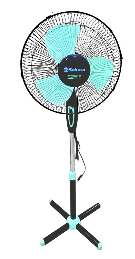 SAKURA вентилятор напольный SA-11BR черный/мятный