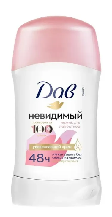 DOVE антиперспирант жен. нежность лепестков невидимый 40мл стик